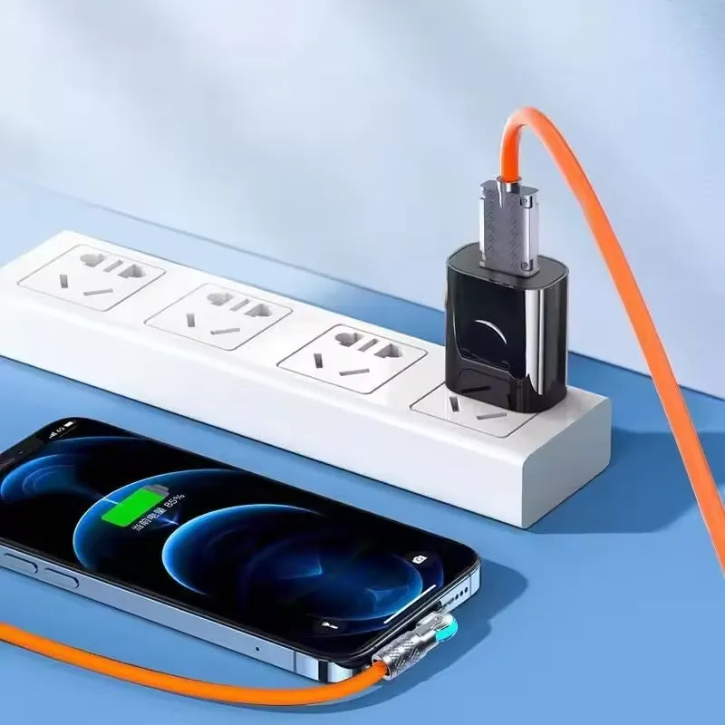 120W Cable 7A Super Fast Charge USB Type C Cable 180°
