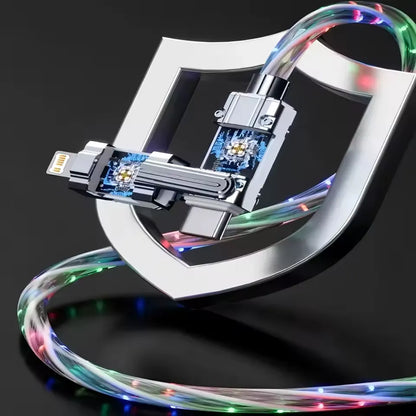 240W LED Luminous USB Cable 4 in 1 Fast Charging