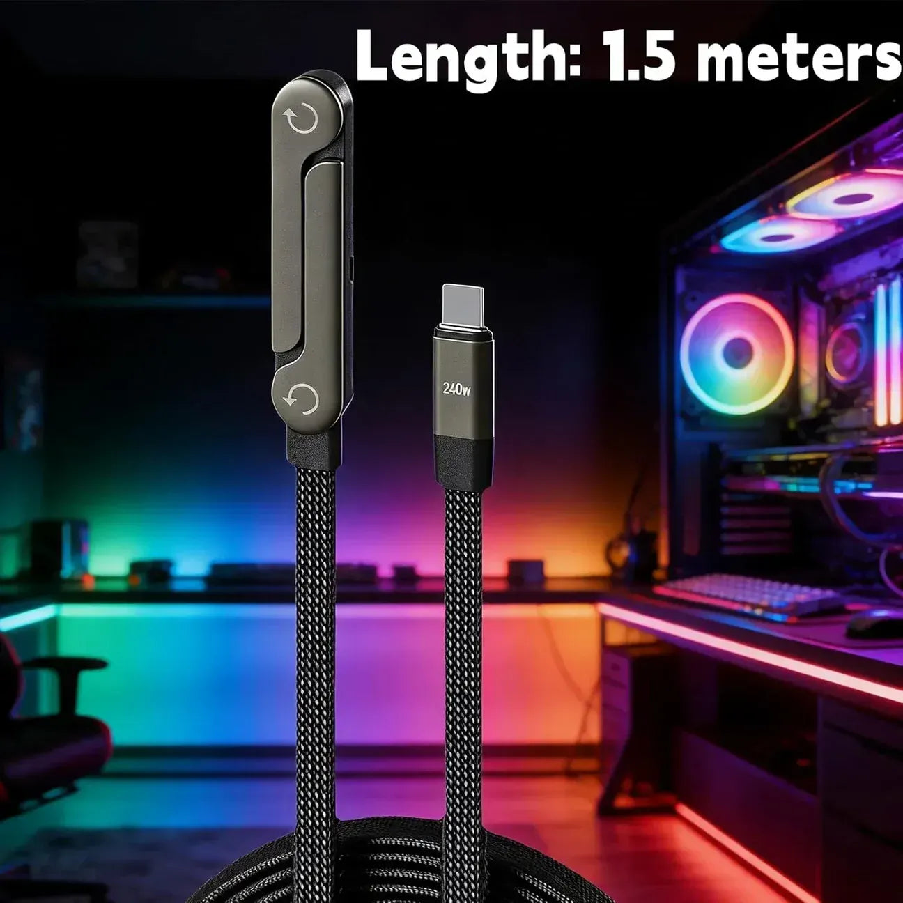 2-in-1 Invisible Holder Charger Cable with Stand Fast Charging
