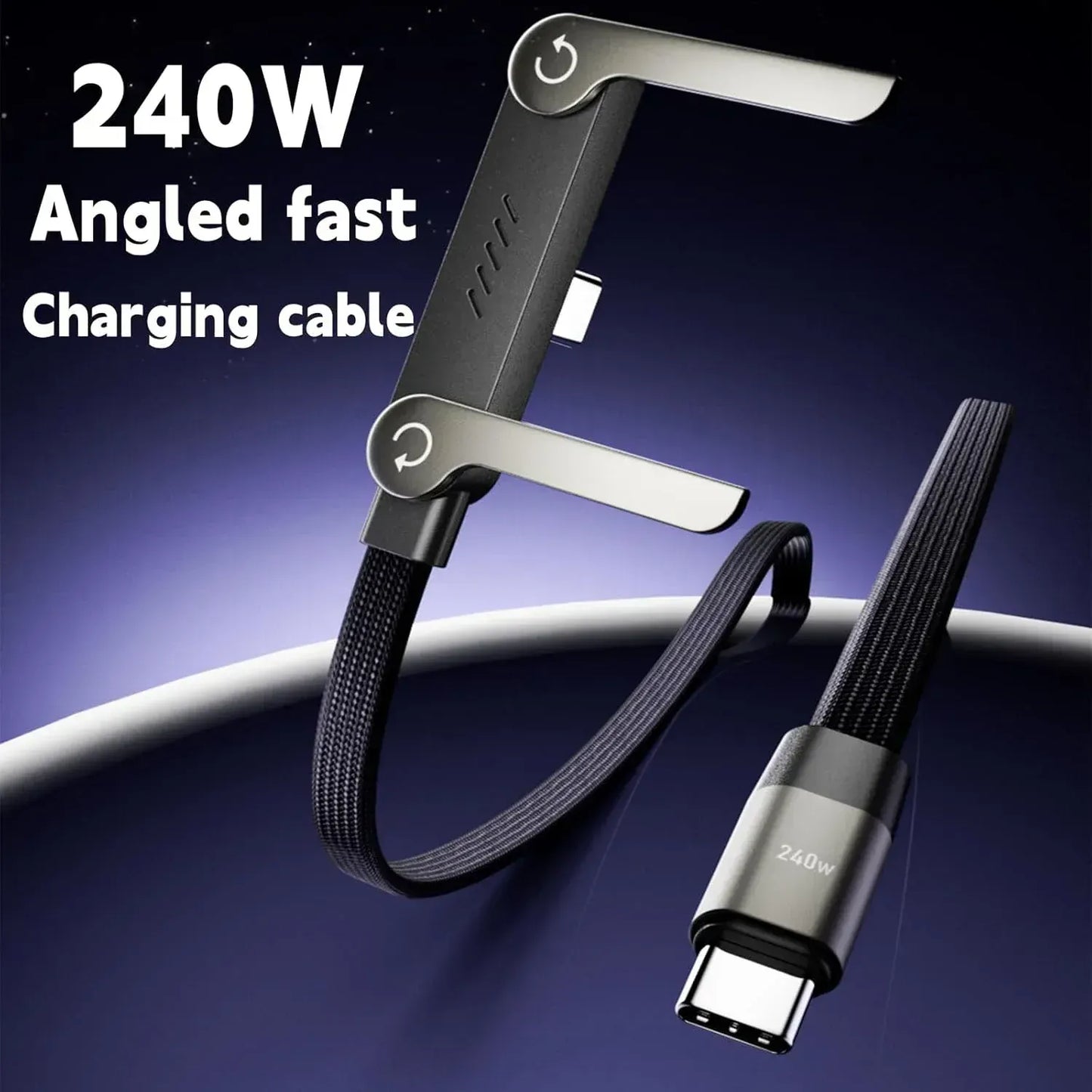2-in-1 Invisible Holder Charger Cable with Stand Fast Charging